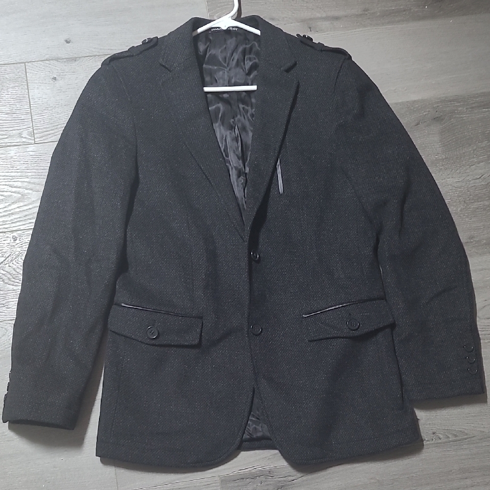 Classic Black Men's Sport Coat Blazer - Picture 10 of 12